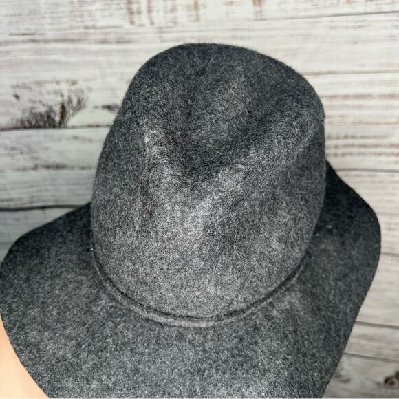 J Crew 100% Wool Gray Hat Fedora Medium/Large - Picture 7 of 7